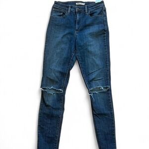 Size 29 Levi's 721 high-rise skinny jeans with distressed‎ knees